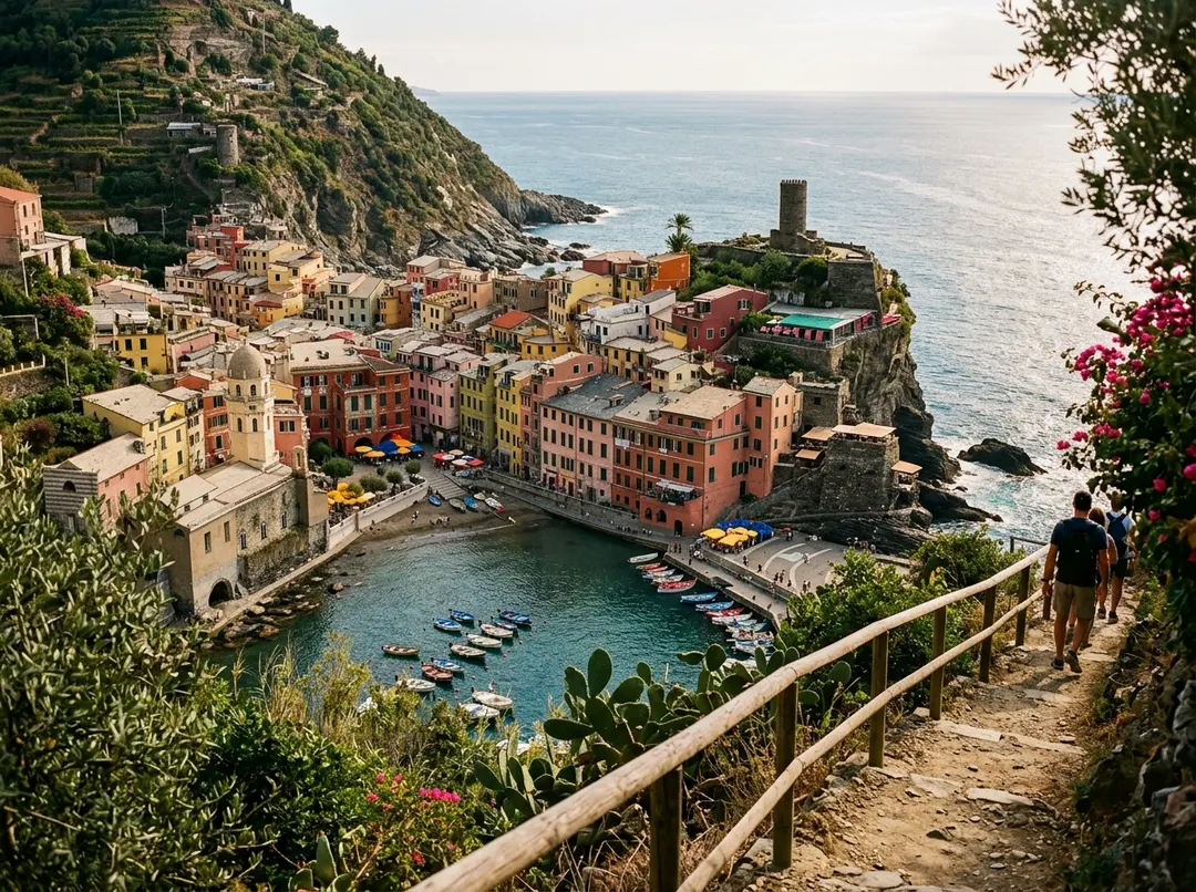 Case colorate a picco sul mare nelle Cinque Terre